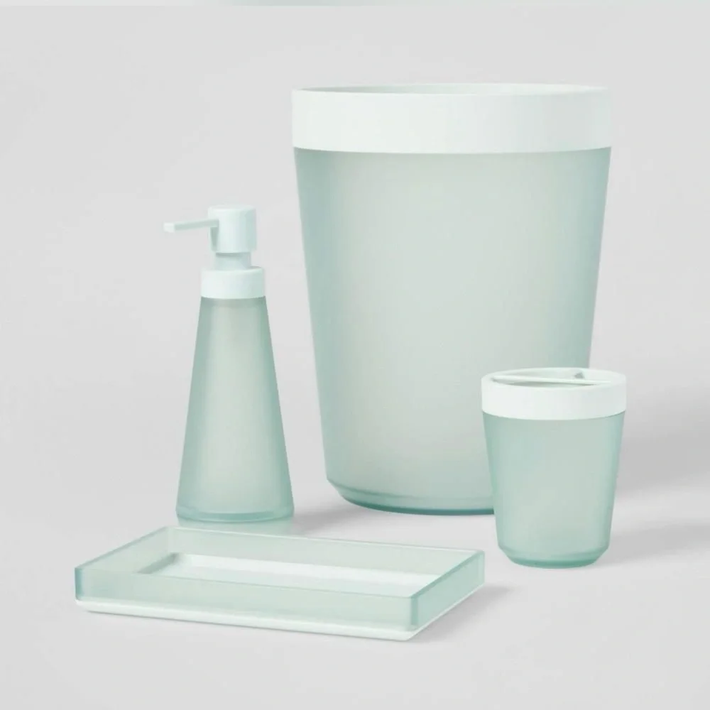 Room Essentials Bathroom Accessory Set - Mint Green/Seafoam